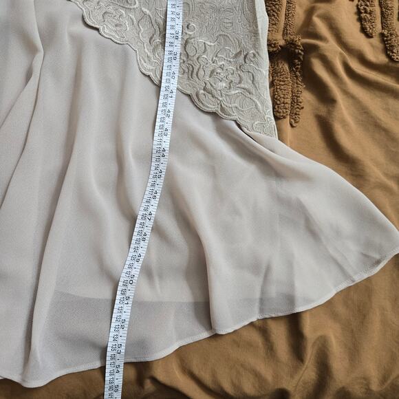 Danny & Nicole Vtg Y2K Romantic Fem Cottage Embroidered Sheer High Low Dress 10 - Picture 12 of 12